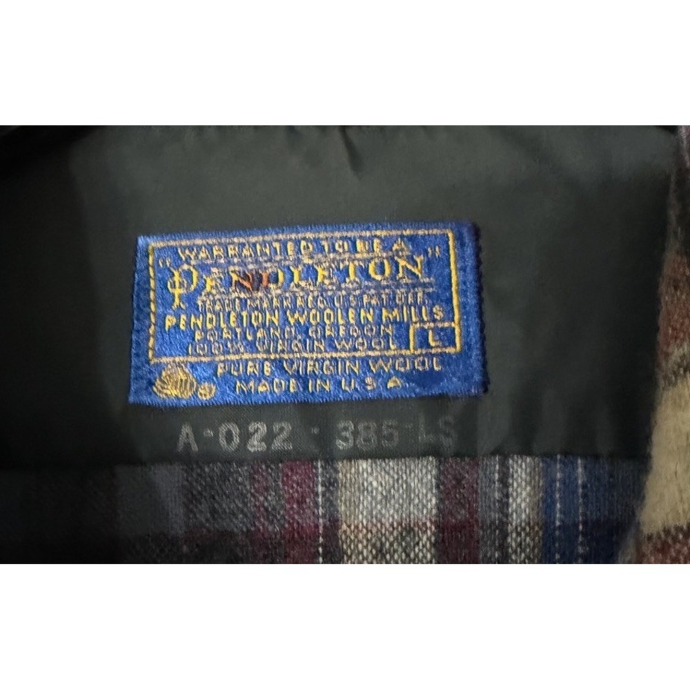 Vintage Pendleton Mens Long Sleeve Button Virgin Wool USA Shirt Size Large EUC - Picture 6 of 10